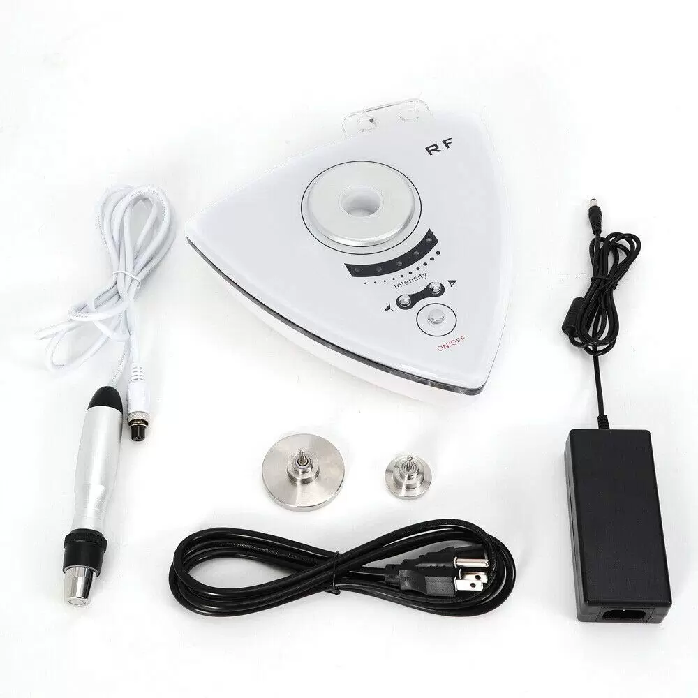 2 MHz RF Radio Frequency for Face and Fine Lines - Improves Skin Elasticity and Structure - White