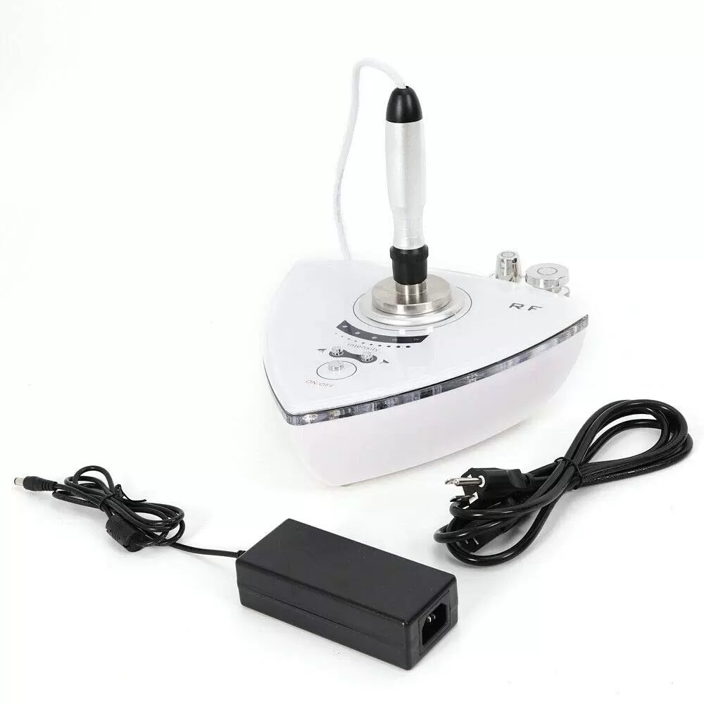 2 MHz RF Radio Frequency for Face and Fine Lines - Improves Skin Elasticity and Structure - White