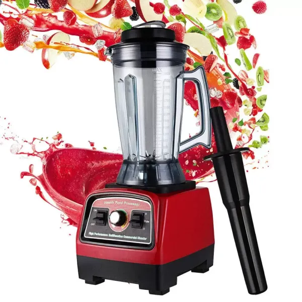 3.9L 2800W Stainless Steel Blender Smoothie Blender 2 in 1 Smoothie Blender 3.3 Hp 2 in 1 Blades High Performance Blender with Metal Connection System