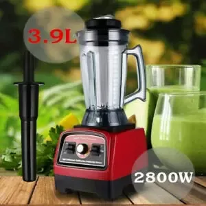 3.9L 2800W Stainless Steel Blender Smoothie Blender 2 in 1 Smoothie Blender 3.3 Hp 2 in 1 Blades High Performance Blender with Metal Connection System