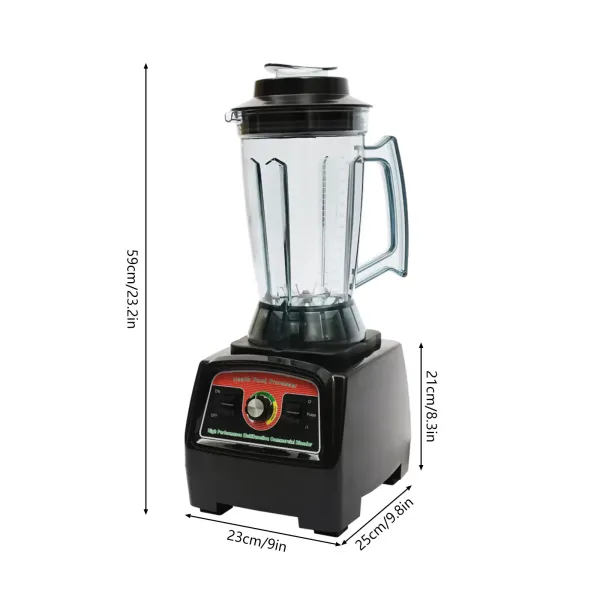3.9L 2800W Stainless Steel Blender Smoothie Blender 2 in 1 Smoothie Blender 3.3 Hp 2 in 1 Blades High Performance Blender with Metal Connection System