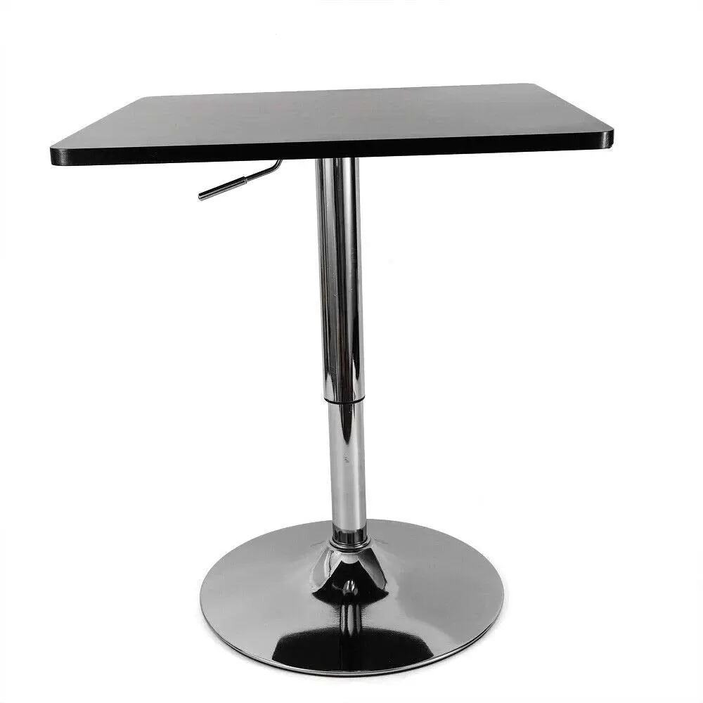 Bristo Square Height Adjustable Bar Table Square Bar Table Used As A Telephone Table Computer Table Tea Table 60*60*45cm Black
