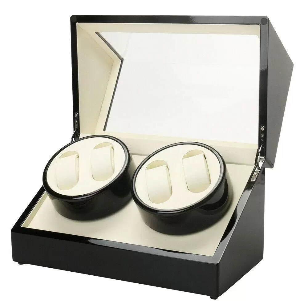 CNCEST Wooden Automatic Watch Winder with Locking Mechanism