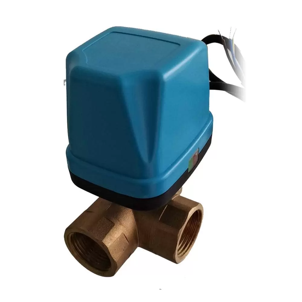 Valve Connection DN32 G1-1/4 6W Electric Ball Brass 3-Way Zone Valve