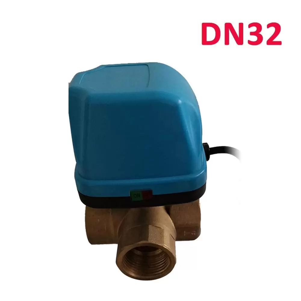 Valve Connection DN32 G1-1/4 6W Electric Ball Brass 3-Way Zone Valve Valve Connection DN32 G1-1/4 6W Electric Ball Brass 3-Way Zone Valve