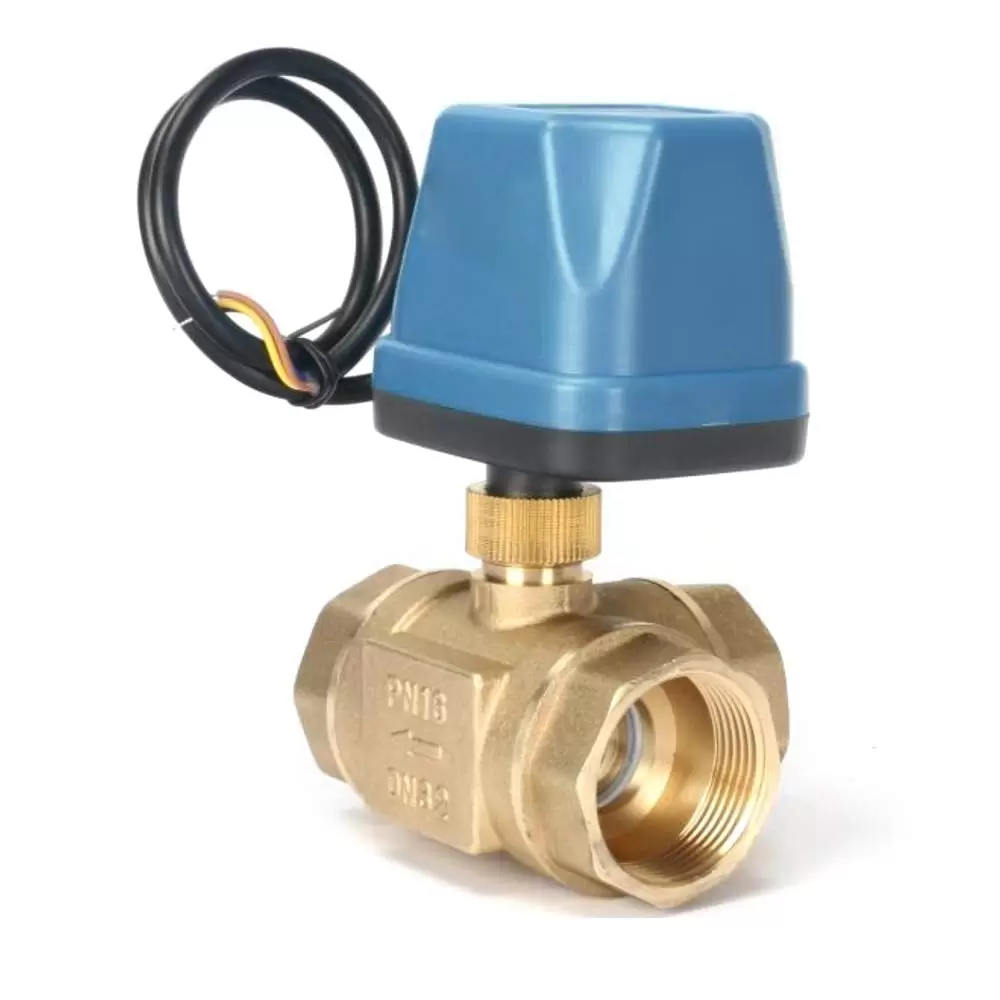Valve Connection DN32 G1-1/4 6W Electric Ball Brass 3-Way Zone Valve Valve Connection DN32 G1-1/4 6W Electric Ball Brass 3-Way Zone Valve