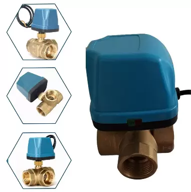 Valve Connection DN32 G1-1/4 6W Electric Ball Brass 3-Way Zone Valve