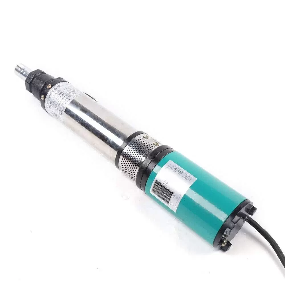24V 320W Solar Submersible Pump Stainless Steel DC 24V Submersible Pump 25m 5m³/h Used In Rivers Reservoirs Canals Silver