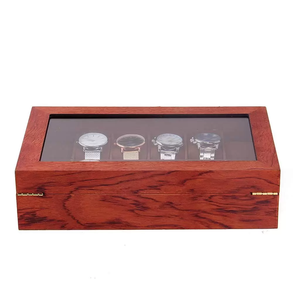 Watch Box Box for Watches and Bracelets Multi-Grid Wooden Watch Box Velvet Lining Rosewood Grain 12 Grids Jewelry Storage Case Watch Box Box for Watches and Bracelets Multi-Grid Wooden Watch Box Velvet Lining Rosewood Grain 12 Grids Jewelry Storage Case