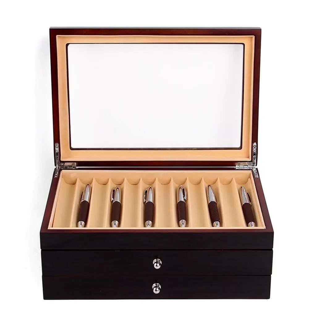 3 Layer Wood Display Case Holder Storage Collector Organizer Box 34 Fountain Pen Wooden Pen Display Organizer Case with Glass Cover 3 Layer Wood Display Case Holder Storage Collector Organizer Box 34 Fountain Pen Wooden Pen Display Organizer Case with Glass Cover