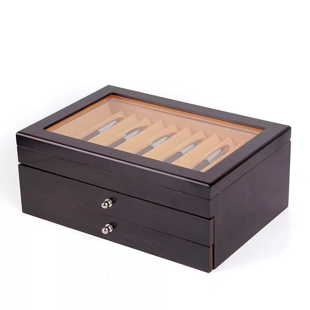3 Layer Wood Display Case Holder Storage Collector Organizer Box 34 Fountain Pen Wooden Pen Display Organizer Case with Glass Cover 3 Layer Wood Display Case Holder Storage Collector Organizer Box 34 Fountain Pen Wooden Pen Display Organizer Case with Glass Cover