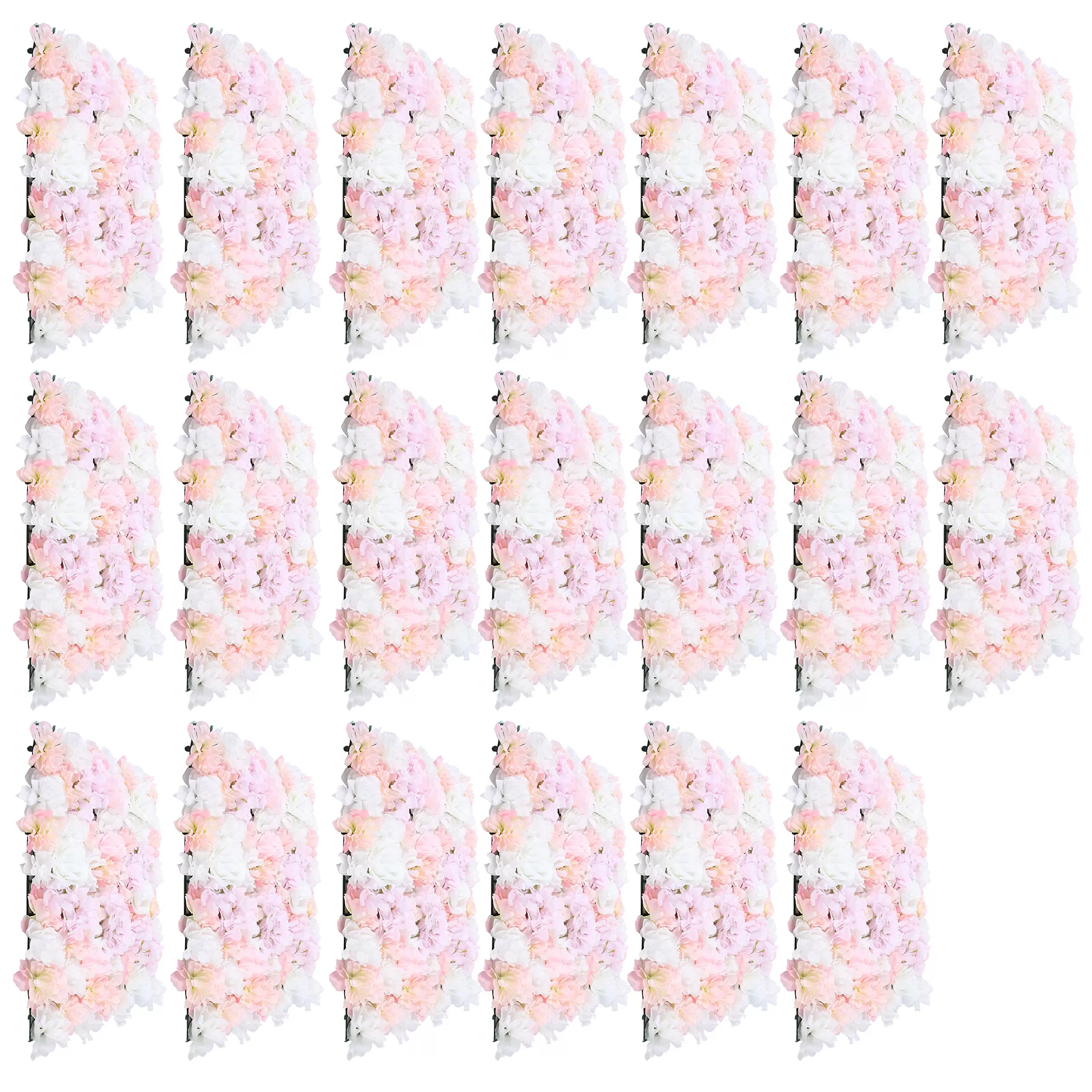 20pcs Artificial Silk Flower Wall Panels for Wedding Road Decor, 40x60cm