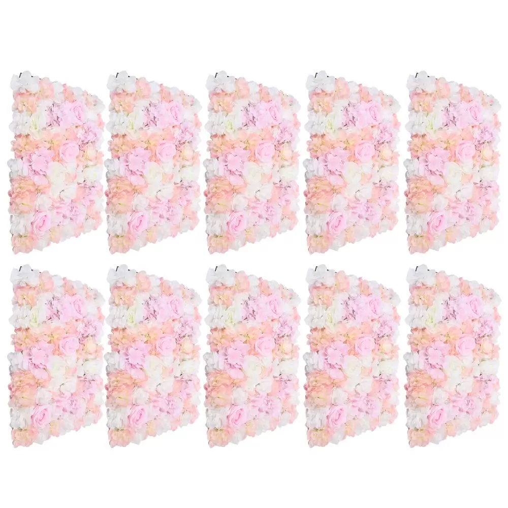 Artificial Silk Hydrangea Flowers for Garden, Wedding, Event, Street, Main Party, 60 x 40 x 7 cm (Pink)