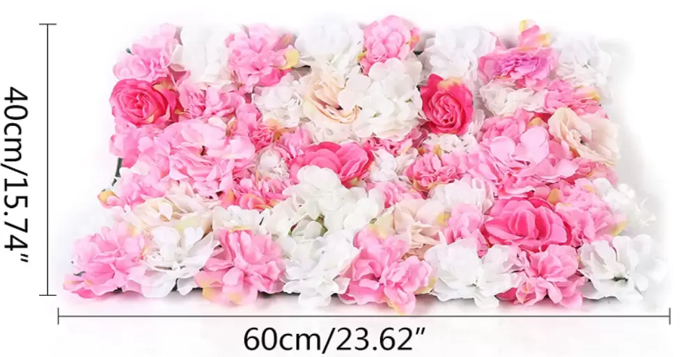 15pcs Artificial Flowers for Wedding Decoration 40x60cm Dark Pink