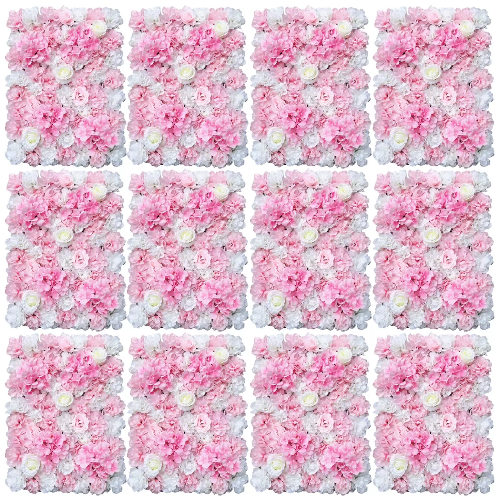 12 pcs Artificial Silk Flower Wall 12x40x60cm Artificial Rose Flower Wall Panel Wedding Photography Venue Wedding Decoration 12 pcs Artificial Silk Flower Wall 12x40x60cm Artificial Rose Flower Wall Panel Wedding Photography Venue Wedding Decoration