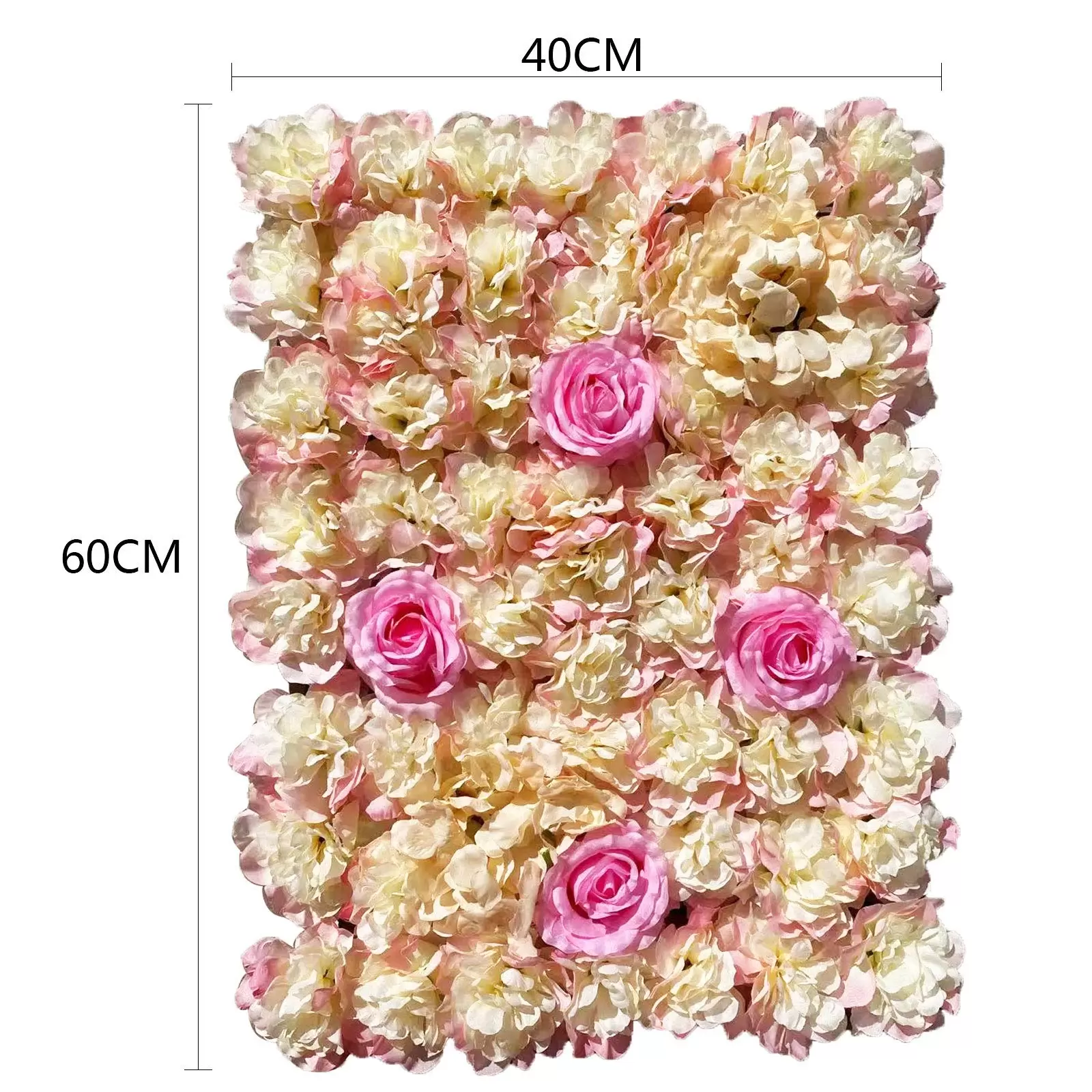 Set of 6 Artificial Silk Flower Wall Panels, 40 x 60 cm Set of 6 Artificial Silk Flower Wall Panels, 40 x 60 cm