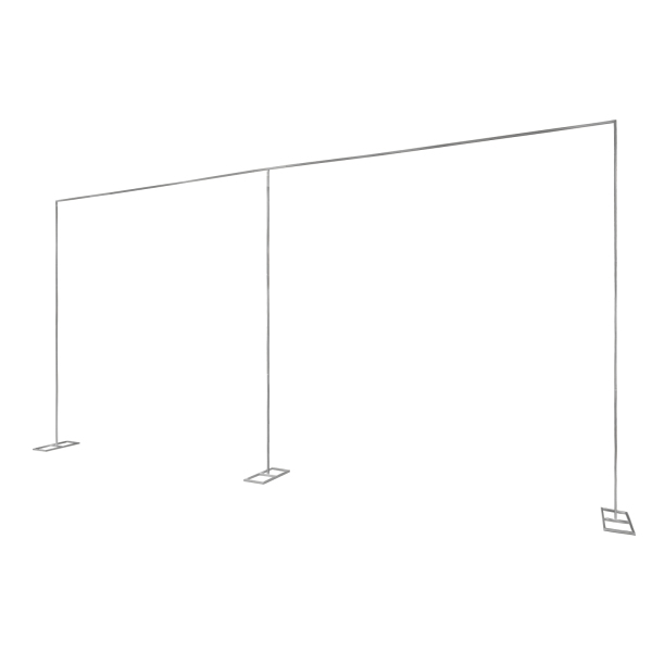 10x20ft Wedding Arch - Wedding Decoration - Heavy Duty Backdrop Stand - With Weighted Carbon Steel Bases Silver Used For Weddings Birthday Parties