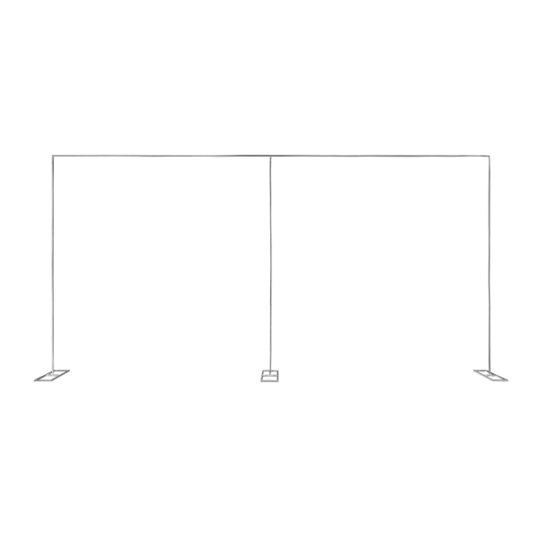 10x20ft Wedding Arch - Wedding Decoration - Heavy Duty Backdrop Stand - With Weighted Carbon Steel Bases Silver Used For Weddings Birthday Parties