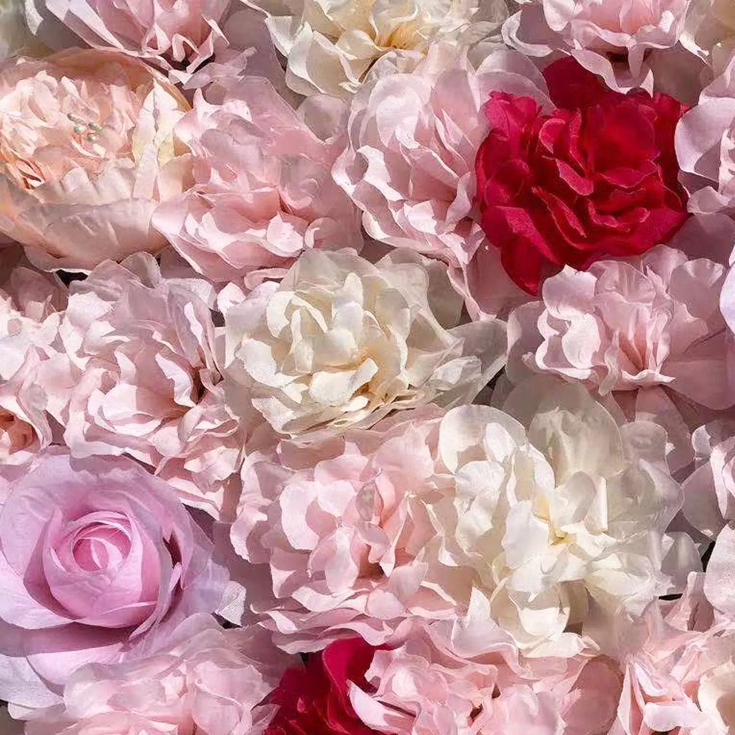 20pcs Artificial Flower Pots Rose Wall Flower Pots Background Decoration Wedding Decoration 40x60cm