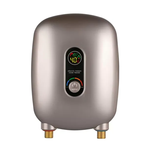 Mini Electric Water Heater Small Instant Water Heater Instantaneous Water Heater with LCD Display 6500W for Bathroom and Kitchen