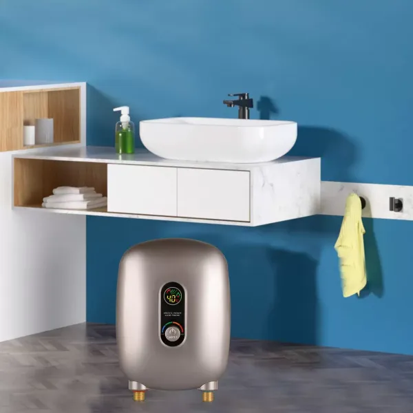 Mini Electric Water Heater Small Instant Water Heater Instantaneous Water Heater with LCD Display 6500W for Bathroom and Kitchen Mini Electric Water Heater Small Instant Water Heater Instantaneous Water Heater with LCD Display 6500W for Bathroom and Kitchen