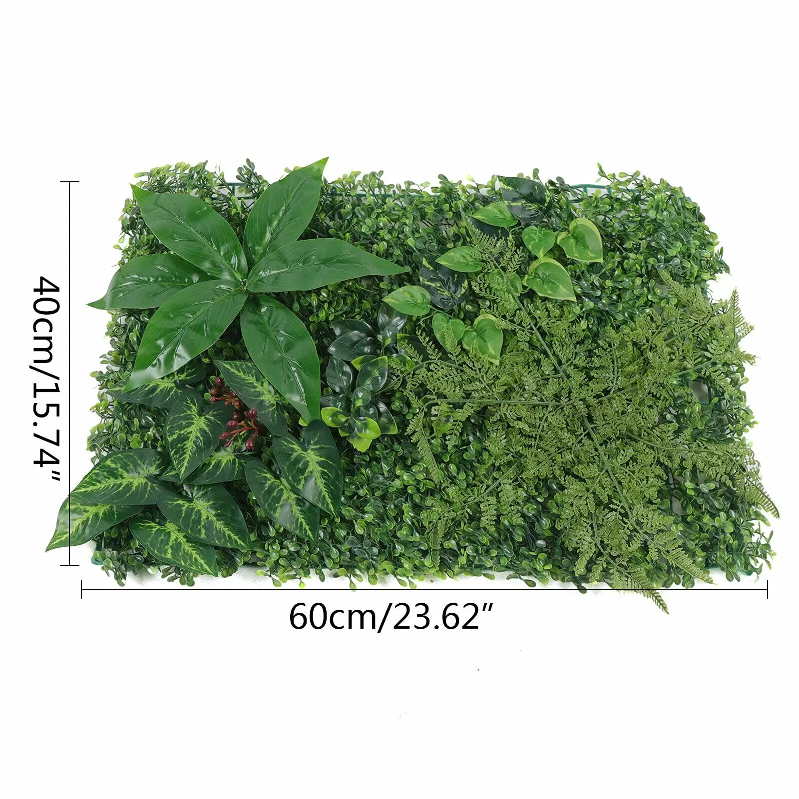 23.62"*15.74"*1.57" 12pcs Artificial Foliage Leaves for Plants Square Artificial Boxwood Grass Backdrop Panels Topiary Plant Wall 23.62"*15.74"*1.57" 12pcs Artificial Foliage Leaves for Plants Square Artificial Boxwood Grass Backdrop Panels Topiary Plant Wall