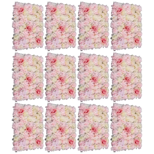 12pcs Artificial Silk Rose Flower Walls for Wedding Street Decoration
