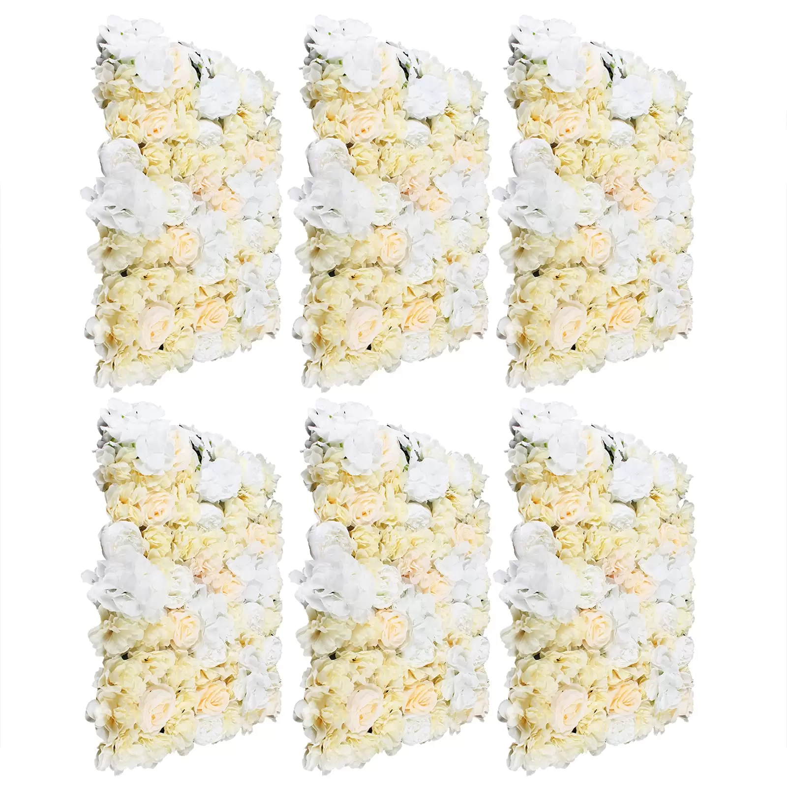 6pcs Artificial Rose Wall Wedding Decoration Yellow Background Wall Decor Hydrangea Flowers 40x60cm for Garden Wedding Photography