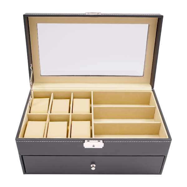 15 slots for watches and sunglasses