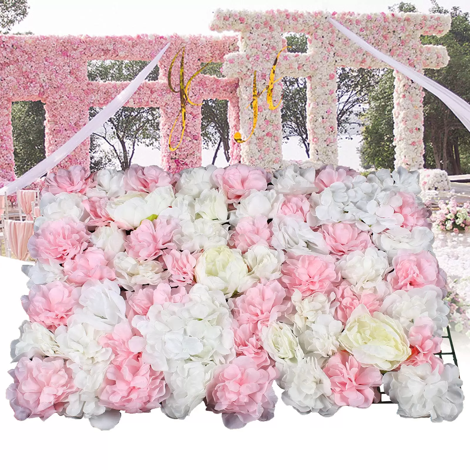 CNCEST Set of 6 Reusable Silk Wall Flowers 40 x 60 cm