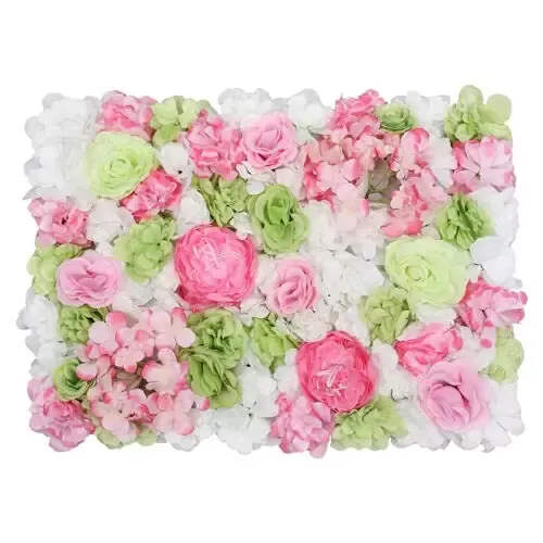 6 Pack Artificial Flower Wall Panel Wedding Photography Venue Silk Rose Use for Wedding Backdrop Party Church Wall Stage Decoration