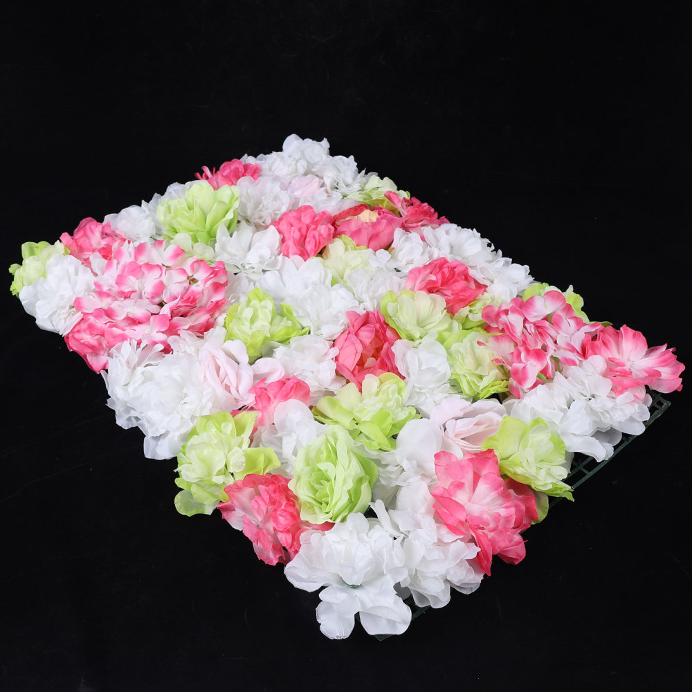 6 Pack Artificial Flower Wall Panel Wedding Photography Venue Silk Rose Use for Wedding Backdrop Party Church Wall Stage Decoration