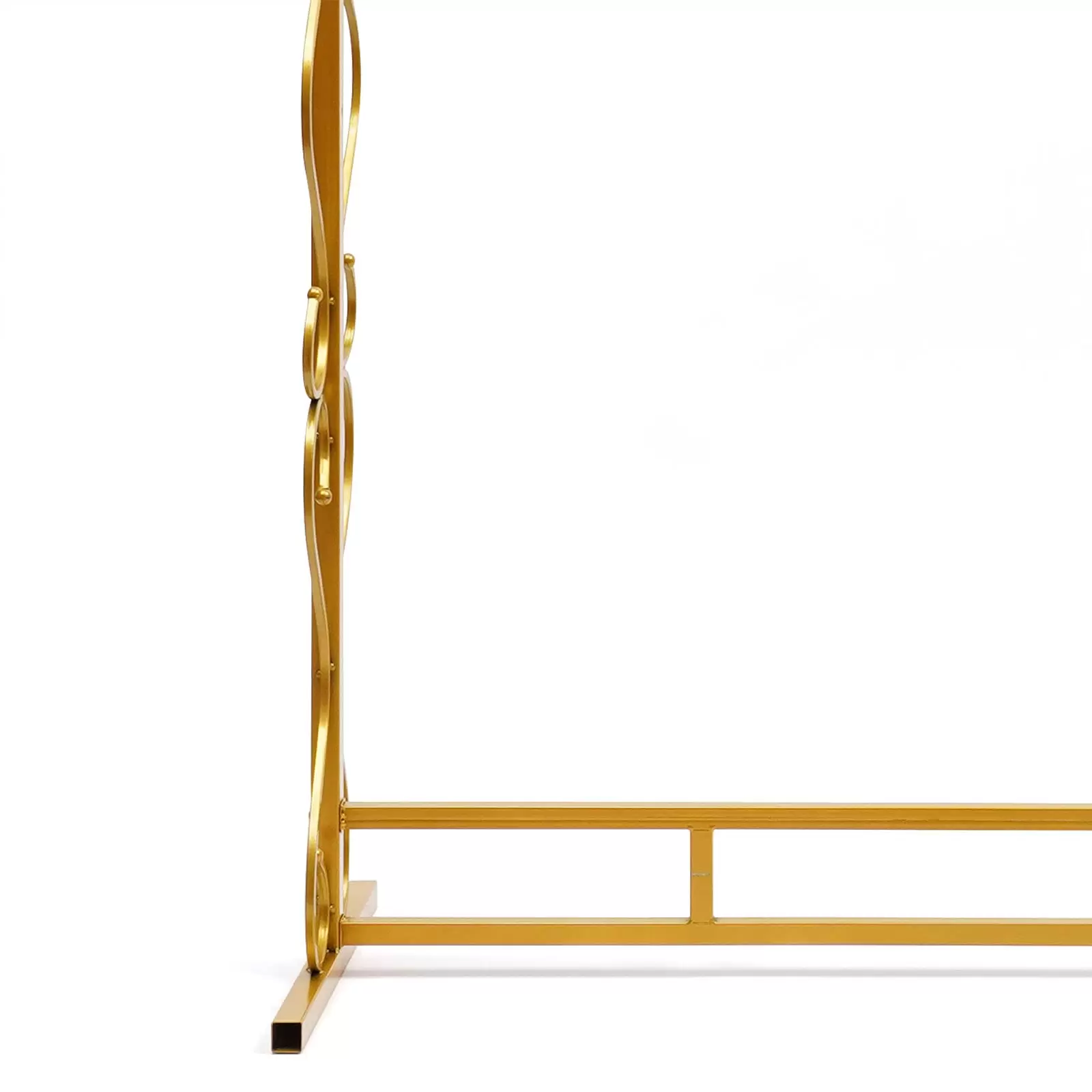 205cm Elegant Vintage Metal Wedding Coat Rack with Shoe Rack for Wedding Dress (Gold)