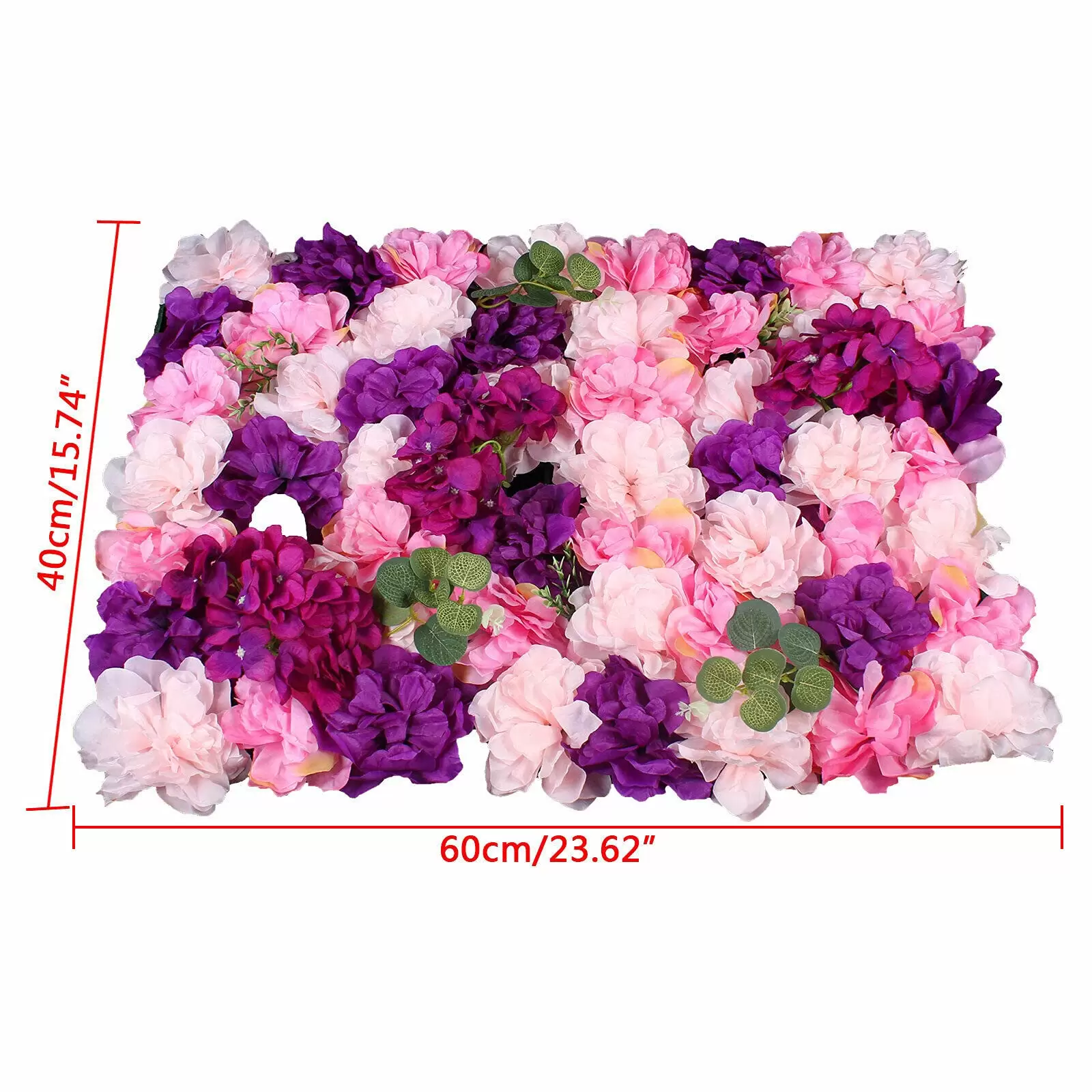 6pcs Artificial Flowers for Wall Fake Flowers 60x40cm - for Wedding Home Garden Party Backdrop Decoration