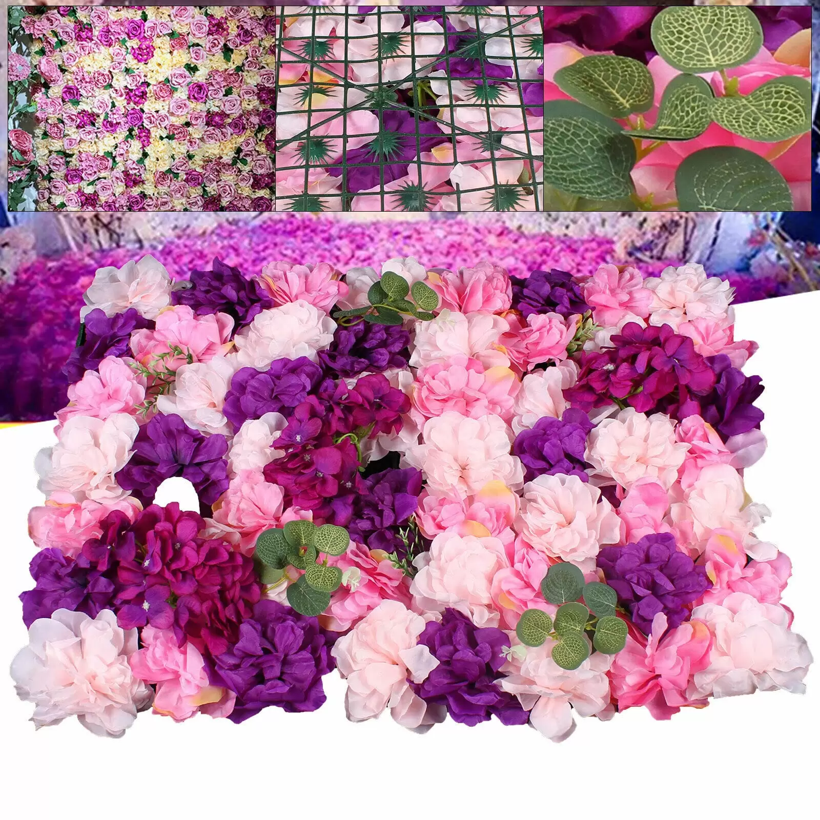 6pcs Artificial Flowers for Wall Fake Flowers 60x40cm - for Wedding Home Garden Party Backdrop Decoration 6pcs Artificial Flowers for Wall Fake Flowers 60x40cm - for Wedding Home Garden Party Backdrop Decoration