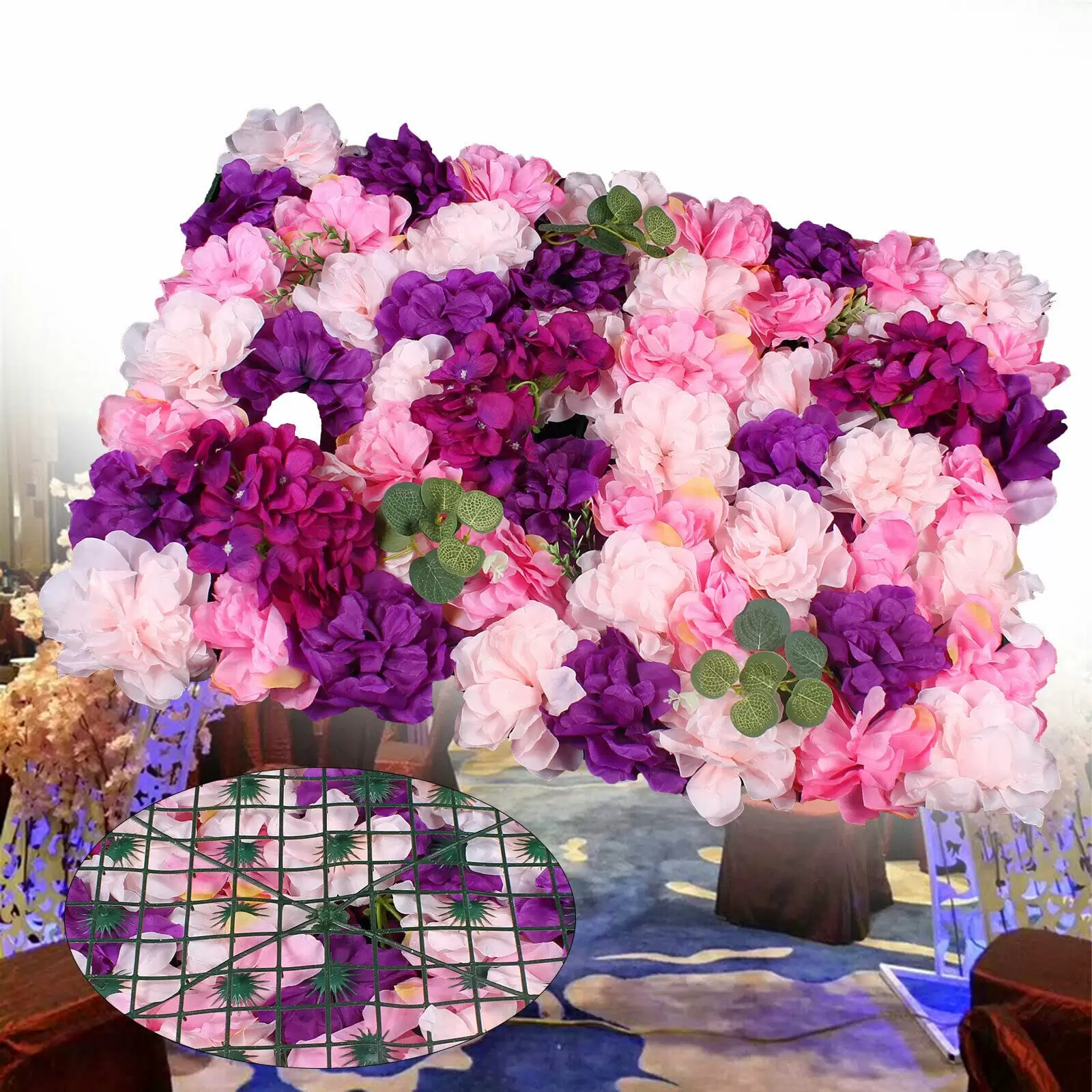 6pcs Artificial Flowers for Wall Fake Flowers 60x40cm - for Wedding Home Garden Party Backdrop Decoration 6pcs Artificial Flowers for Wall Fake Flowers 60x40cm - for Wedding Home Garden Party Backdrop Decoration