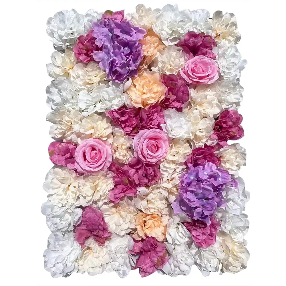 CNCEST Artificial Flower Wall Decorative Panel Silk Flower for Garden Wedding Wall Decor 12pcs
