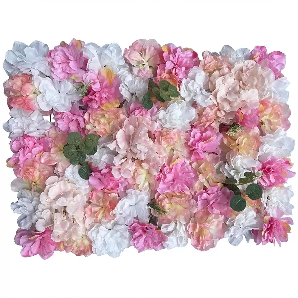 CNCEST 6 Pieces Plant Flower Wall Pink Purple Dahlia + Hydrangea + DIY Wedding Road Backdrop