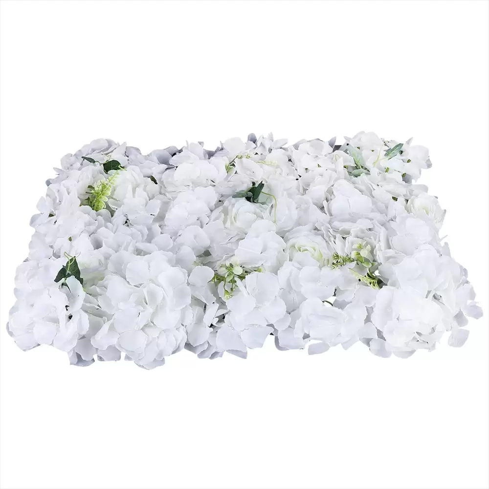 CNCEST 12 x Artificial Flower Wall for Wedding Party Decoration (White)