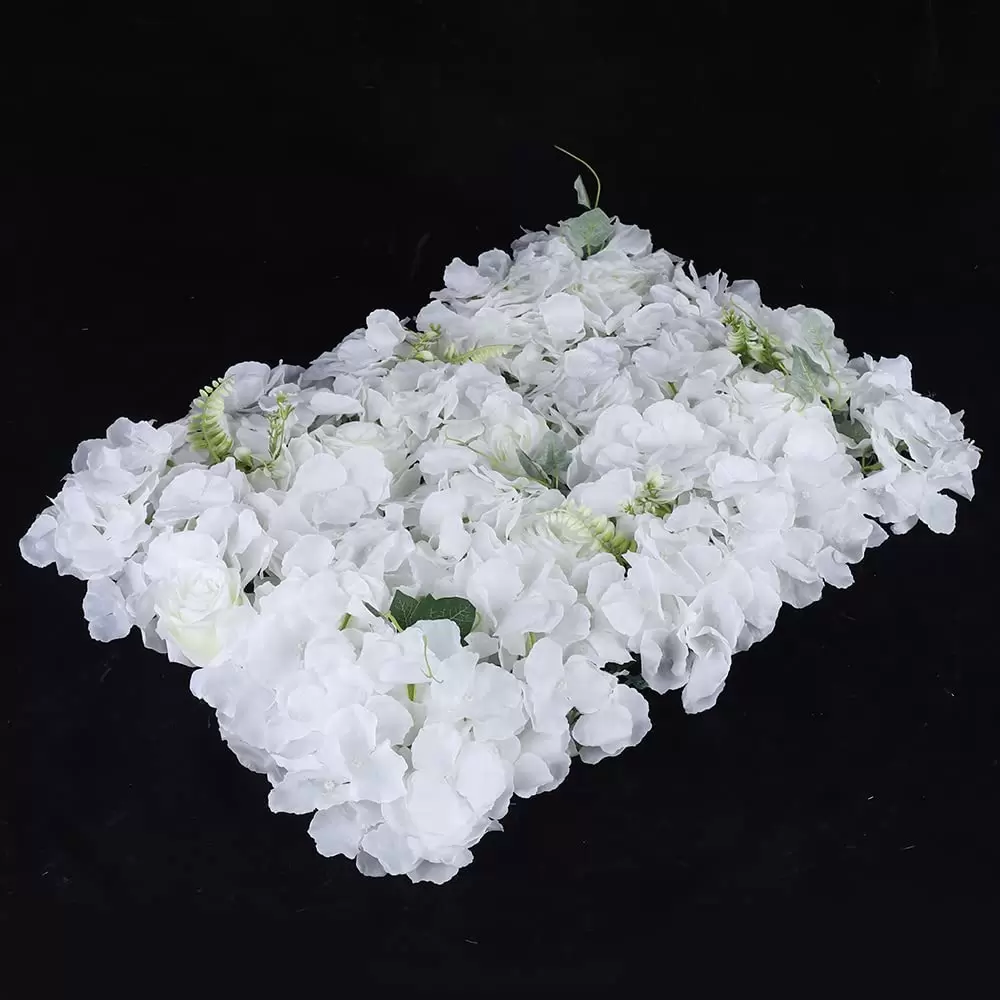 CNCEST 12 x Artificial Flower Wall for Wedding Party Decoration (White)