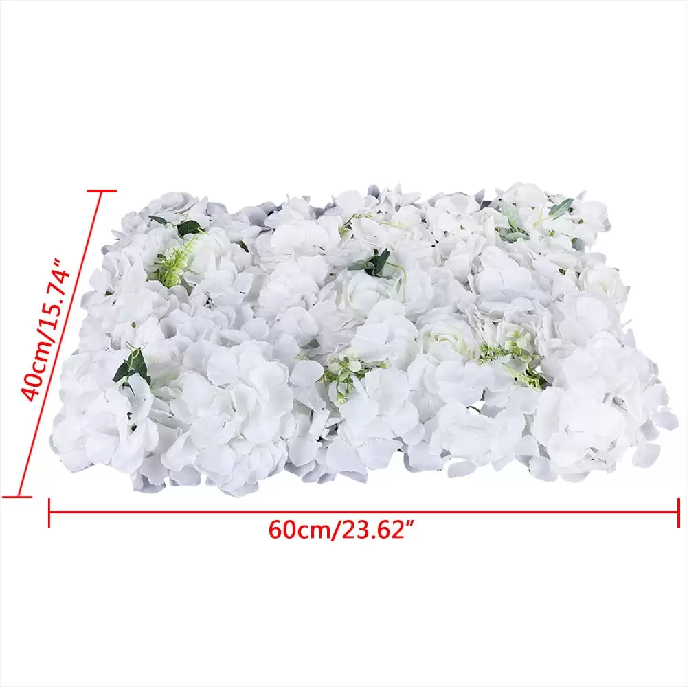 CNCEST 12 x Artificial Flower Wall for Wedding Party Decoration (White) CNCEST 12 x Artificial Flower Wall for Wedding Party Decoration (White)
