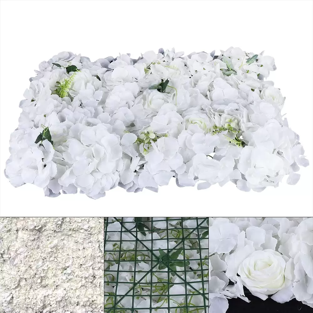 CNCEST 12 x Artificial Flower Wall for Wedding Party Decoration (White) CNCEST 12 x Artificial Flower Wall for Wedding Party Decoration (White)