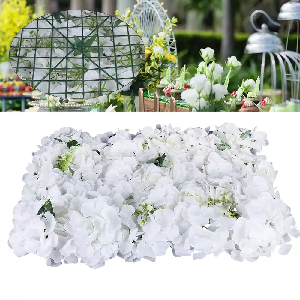 CNCEST 12 x Artificial Flower Wall for Wedding Party Decoration (White) CNCEST 12 x Artificial Flower Wall for Wedding Party Decoration (White)