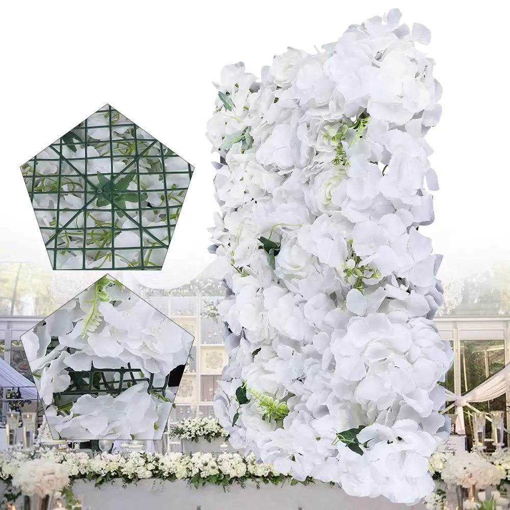 CNCEST 12 x Artificial Flower Wall for Wedding Party Decoration (White) CNCEST 12 x Artificial Flower Wall for Wedding Party Decoration (White)