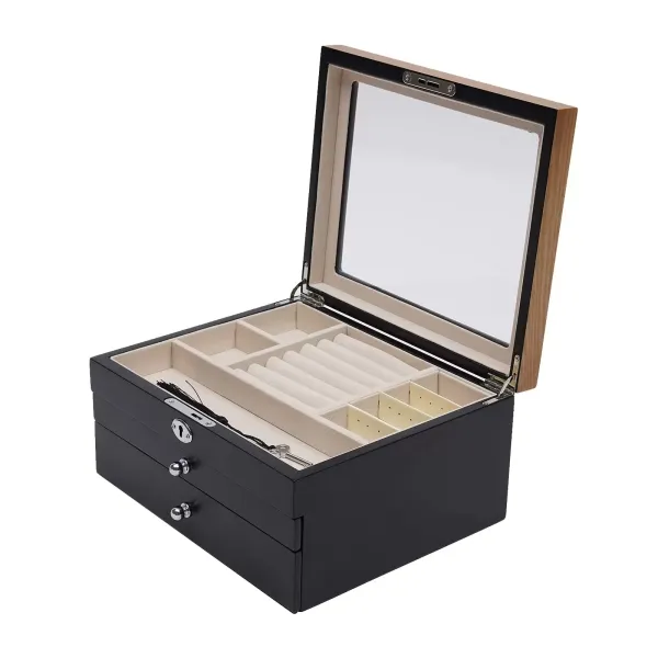 3 Layer Wooden Watch Box - Travel Jewelry Box - Jewelry Box