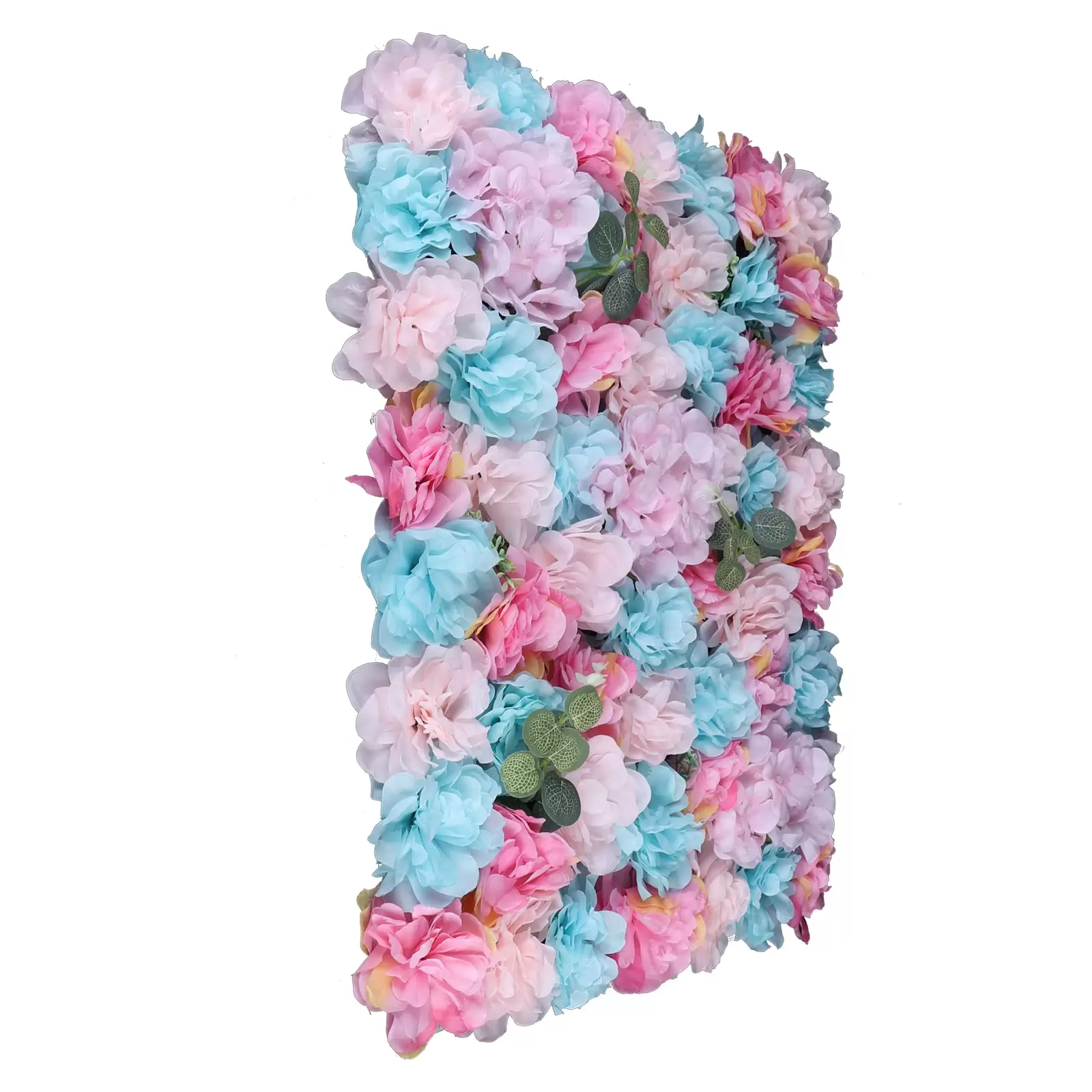 12Hydrangea and Rose Artificial Flower Wall Panel, Fake Artificial Flower Wall Panels