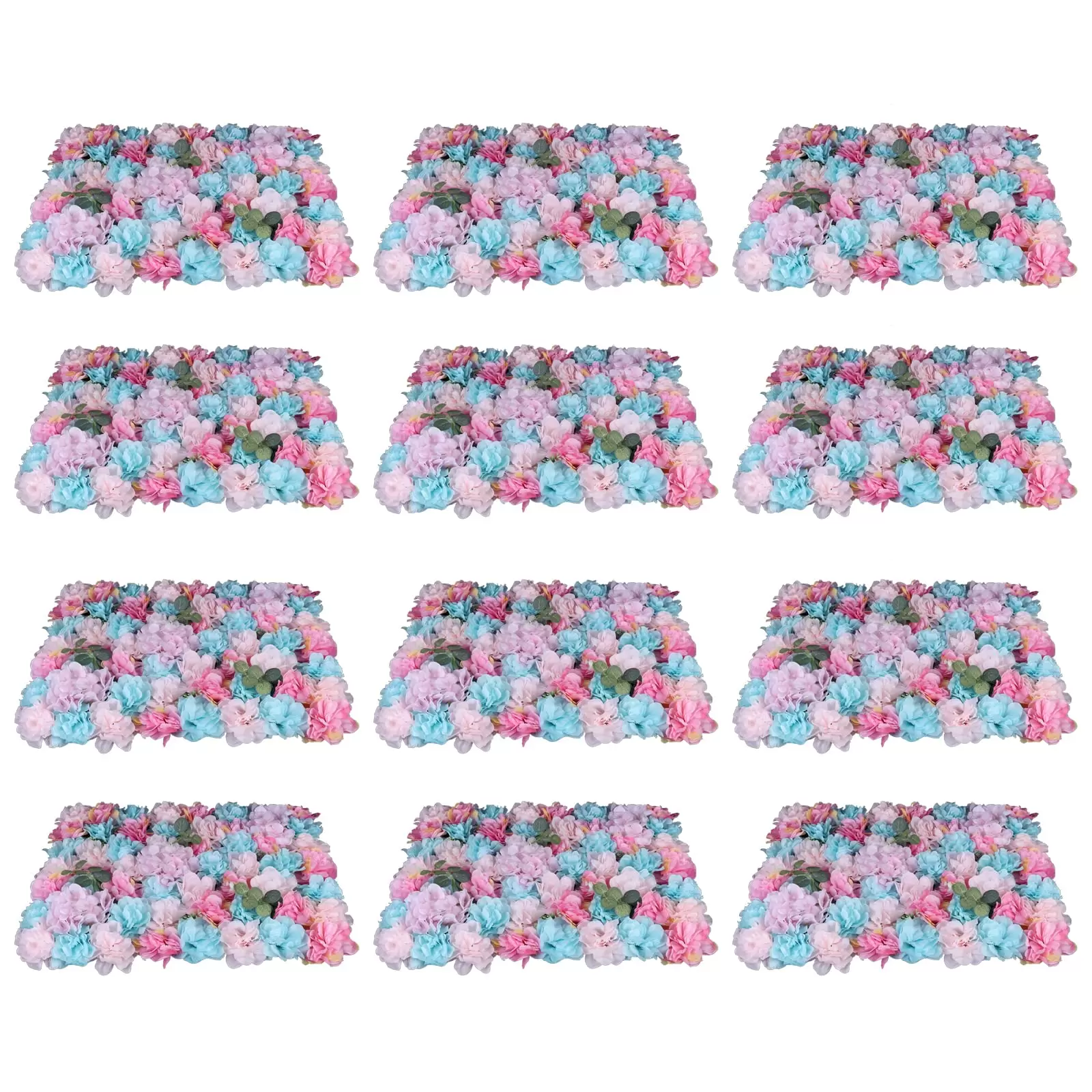 12Hydrangea and Rose Artificial Flower Wall Panel, Fake Artificial Flower Wall Panels 12Hydrangea and Rose Artificial Flower Wall Panel, Fake Artificial Flower Wall Panels