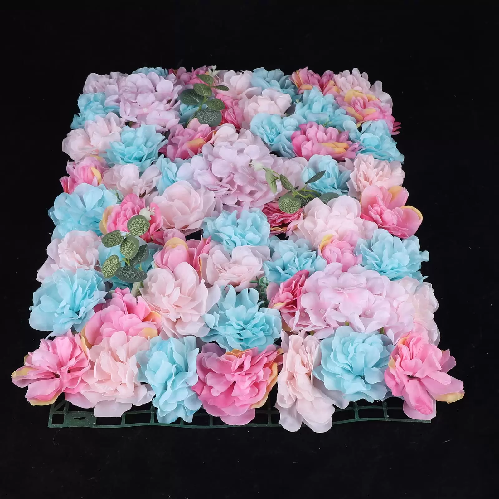 12Hydrangea and Rose Artificial Flower Wall Panel, Fake Artificial Flower Wall Panels