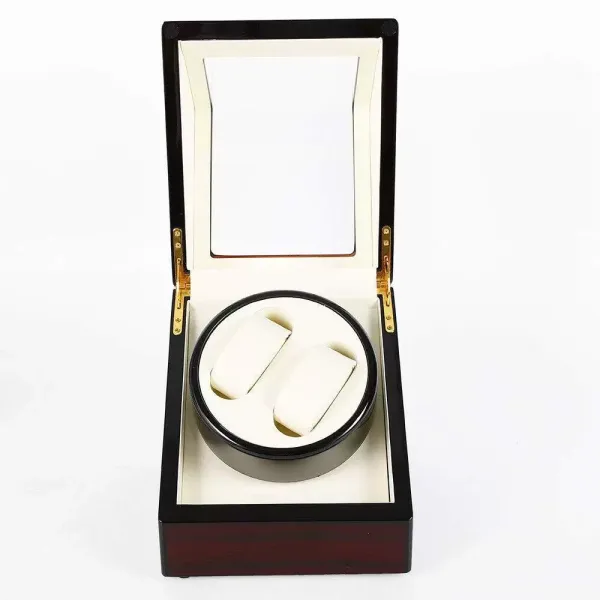 CNCEST 2 Watches Automatic Watch Winder with Quiet Movement and Battery for Wooden Automatic Watches CNCEST 2 Watches Automatic Watch Winder with Quiet Movement and Battery for Wooden Automatic Watches