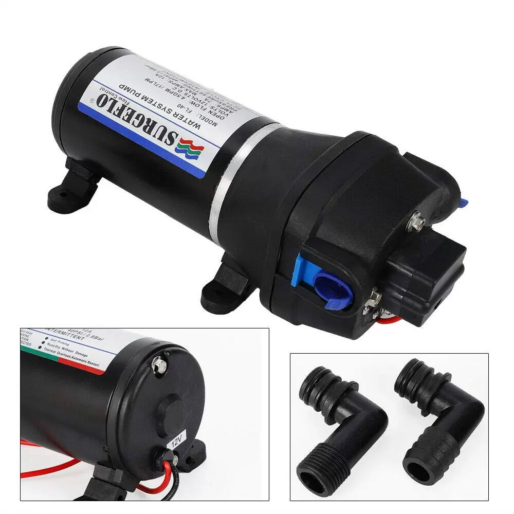 Compressed Water Pump 12V 17L/min for General Water Transmission Sprayer Pump Small Rain System for Water Well Supply Applications Compressed Water Pump 12V 17L/min for General Water Transmission Sprayer Pump Small Rain System for Water Well Supply Applications